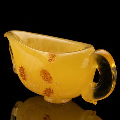 Hand-Carved Baltic Amber Teacup // 153 Grams