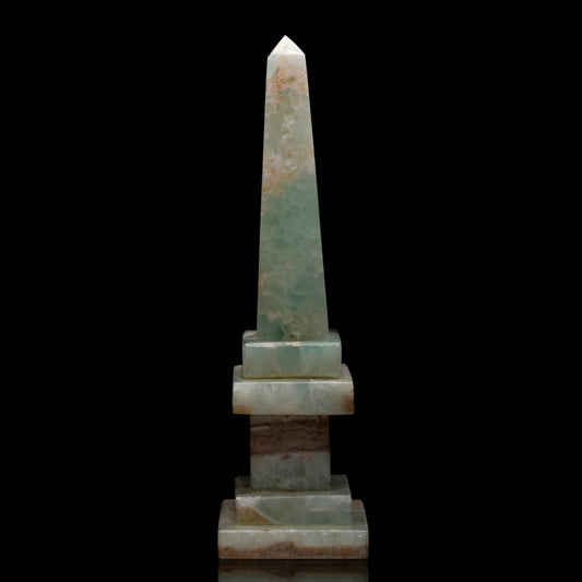 Blue Aragonite Obelisk // 13-1/2" Tall