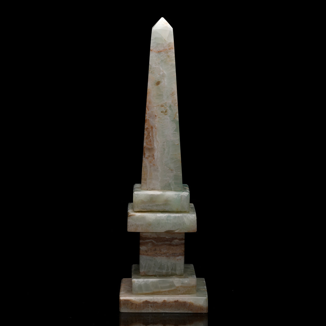 Blue Aragonite Obelisk // 13-1/2" Tall