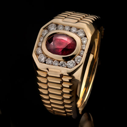 Men's Ruby and Diamond Ring