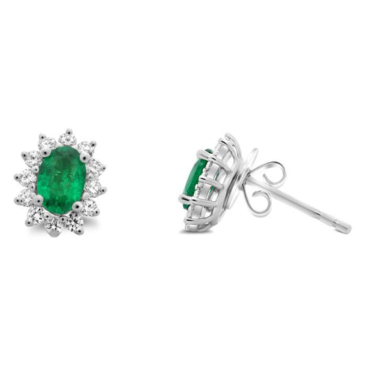 Pear-shaped Emerald Stud Earrings
