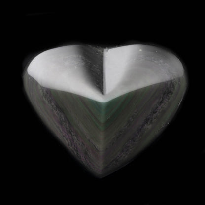 Hand-Carved Rainbow Obsidian Heart // 295 Grams