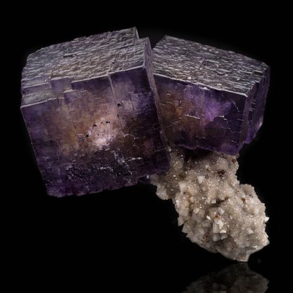 Purple Fluorite on Barite // 224 Grams