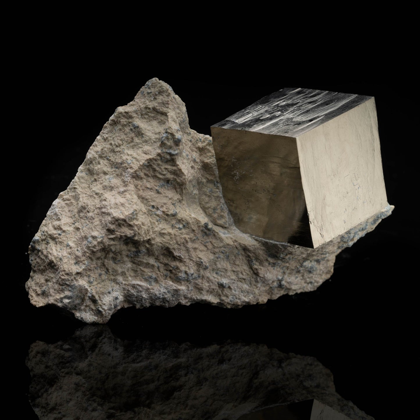 Spanish Pyrite Cube on Basalt Matrix // 1.39 Lb.