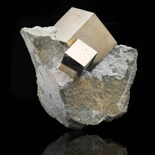 Spanish Pyrite Cubes on Basalt Matrix // 2.23 Lb.
