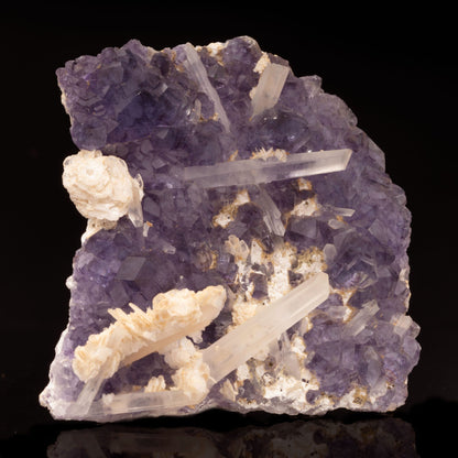 Purple Fluorite With Quartz and Calcite // 228 Grams