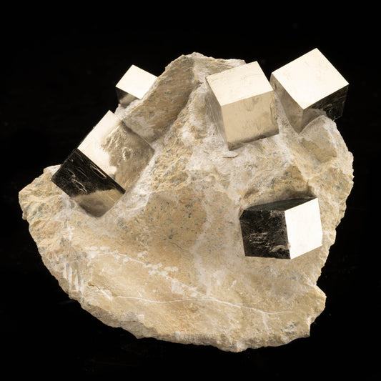Spanish Pyrite Cubes on Basalt Matrix // 3.51 Lb.