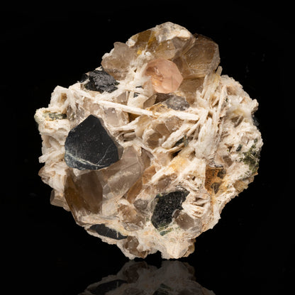 Morganite with Topaz and Schorl  on Albite // 4.08 Lb.