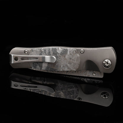 Muonionalusta Meteorite Handle Fold-Out Knife // Ver. 1