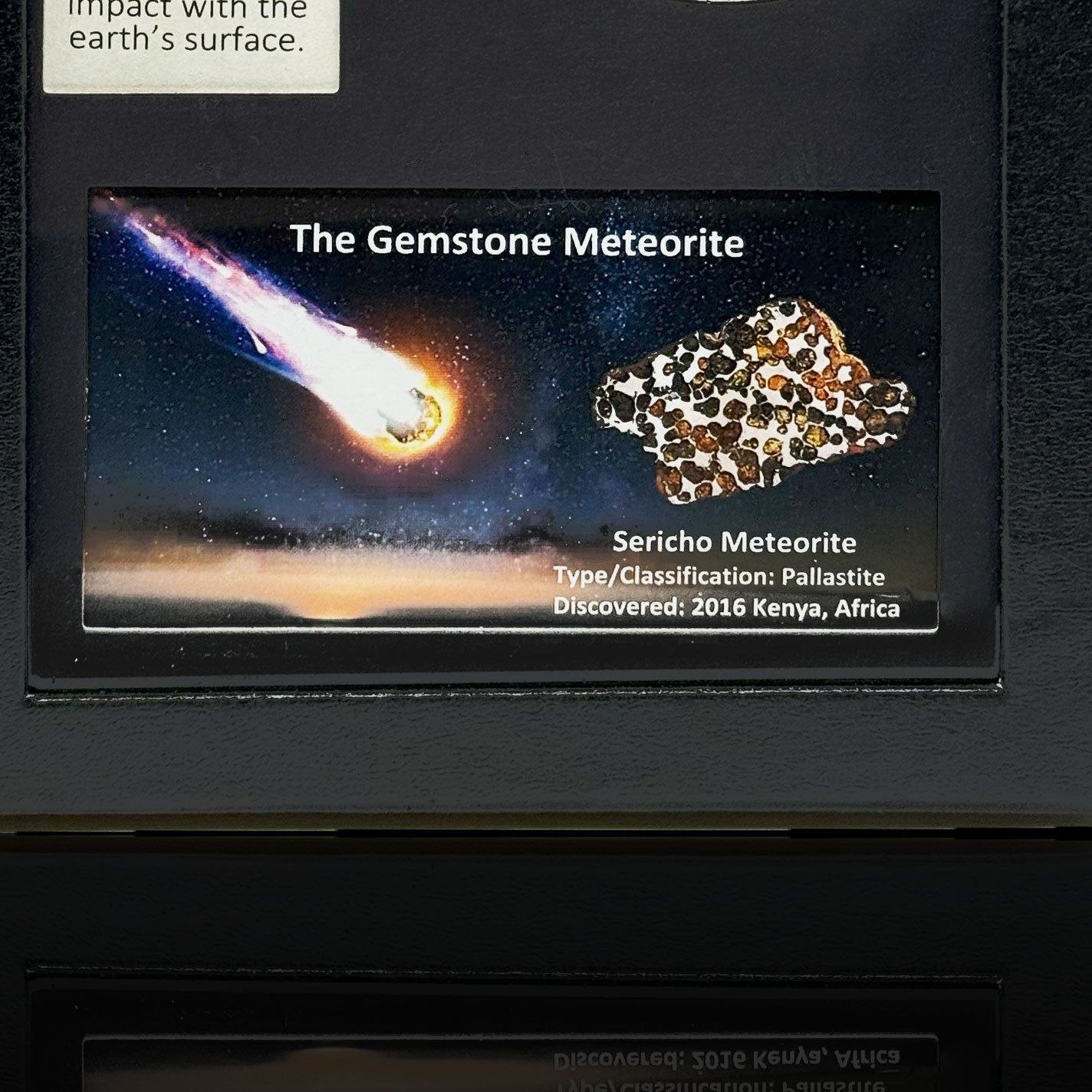 Meteorito Sericho (Pallasita) en Caja de Coleccionista