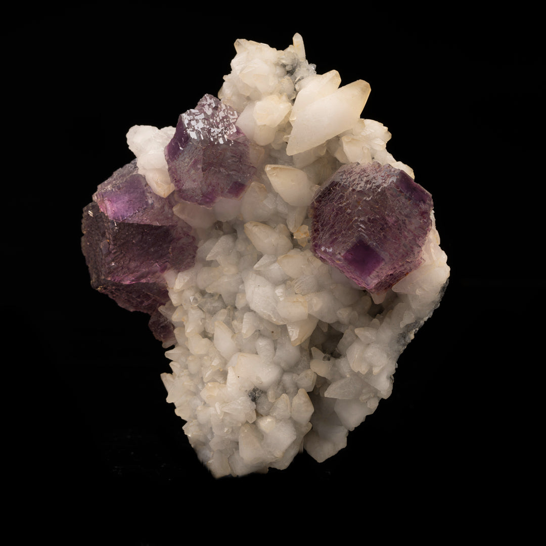 Purple Fluorite on Calcite