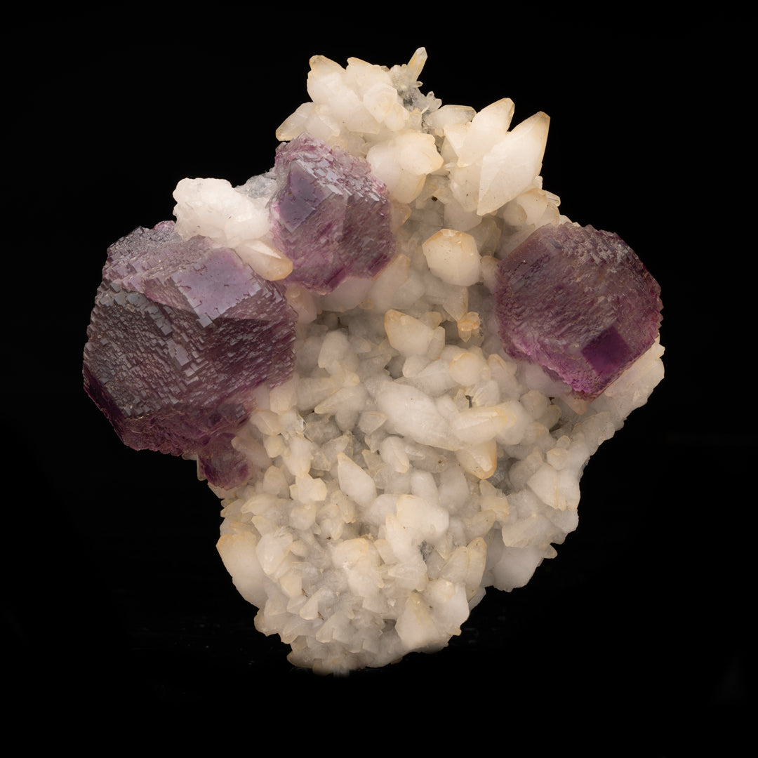 Purple Fluorite on Calcite