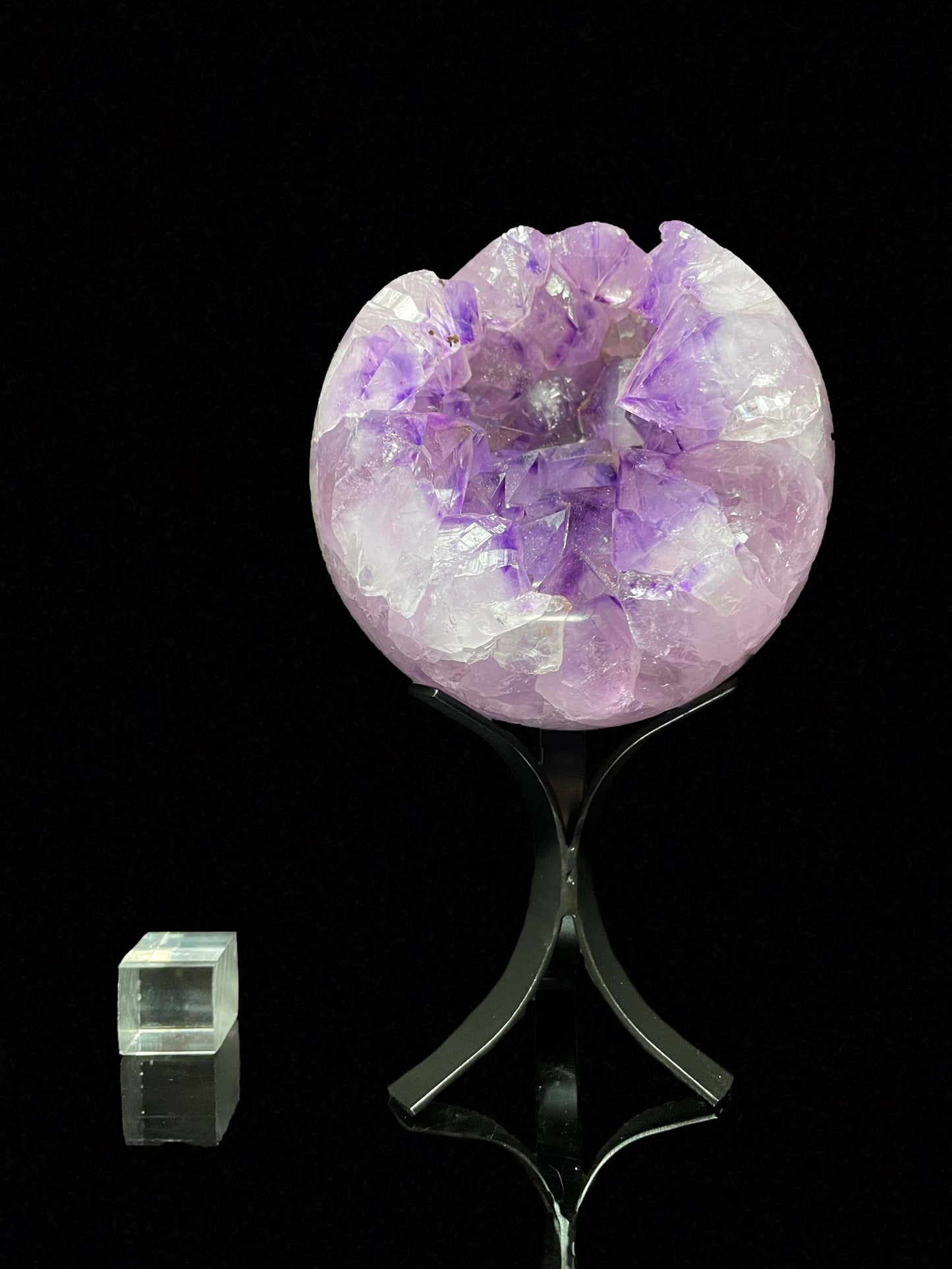 Hand-Carved Amethyst Sphere From Brazil // 5.01 Lb.