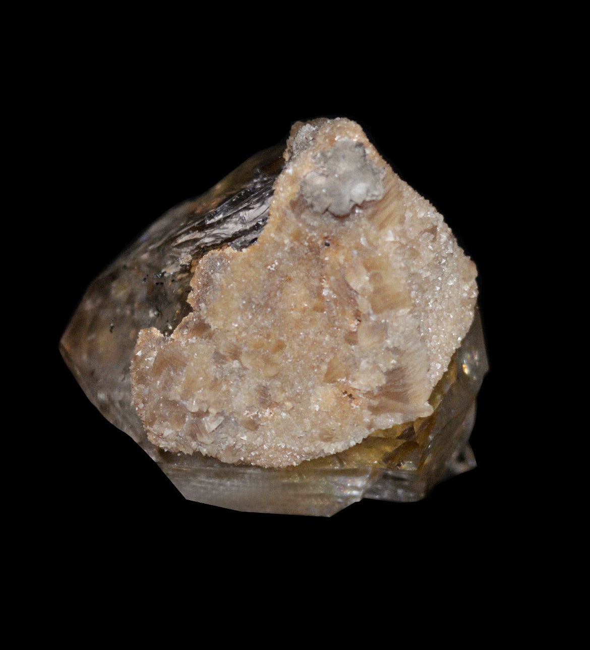 Diamante Herkimer Con Calcita // 209 Gramos