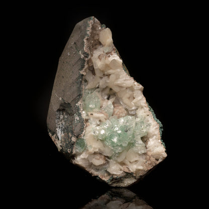 Green Apophyllite and Stilbite on Red Heulandite // 1.73 Lb.