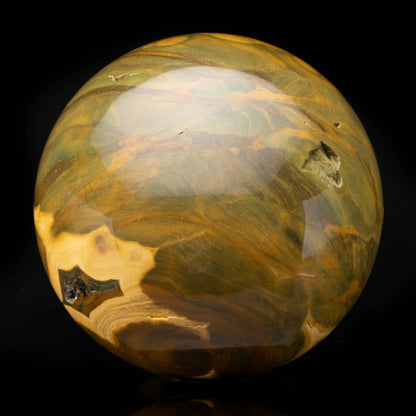 Hand-Carved Orbicular Jasper Sphere // 3.96 Lb.