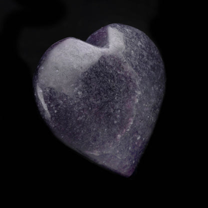 Hand-Carved Lepidolite Heart // 82 Grams