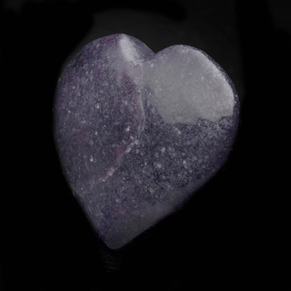 Hand-Carved Lepidolite Heart // 82 Grams