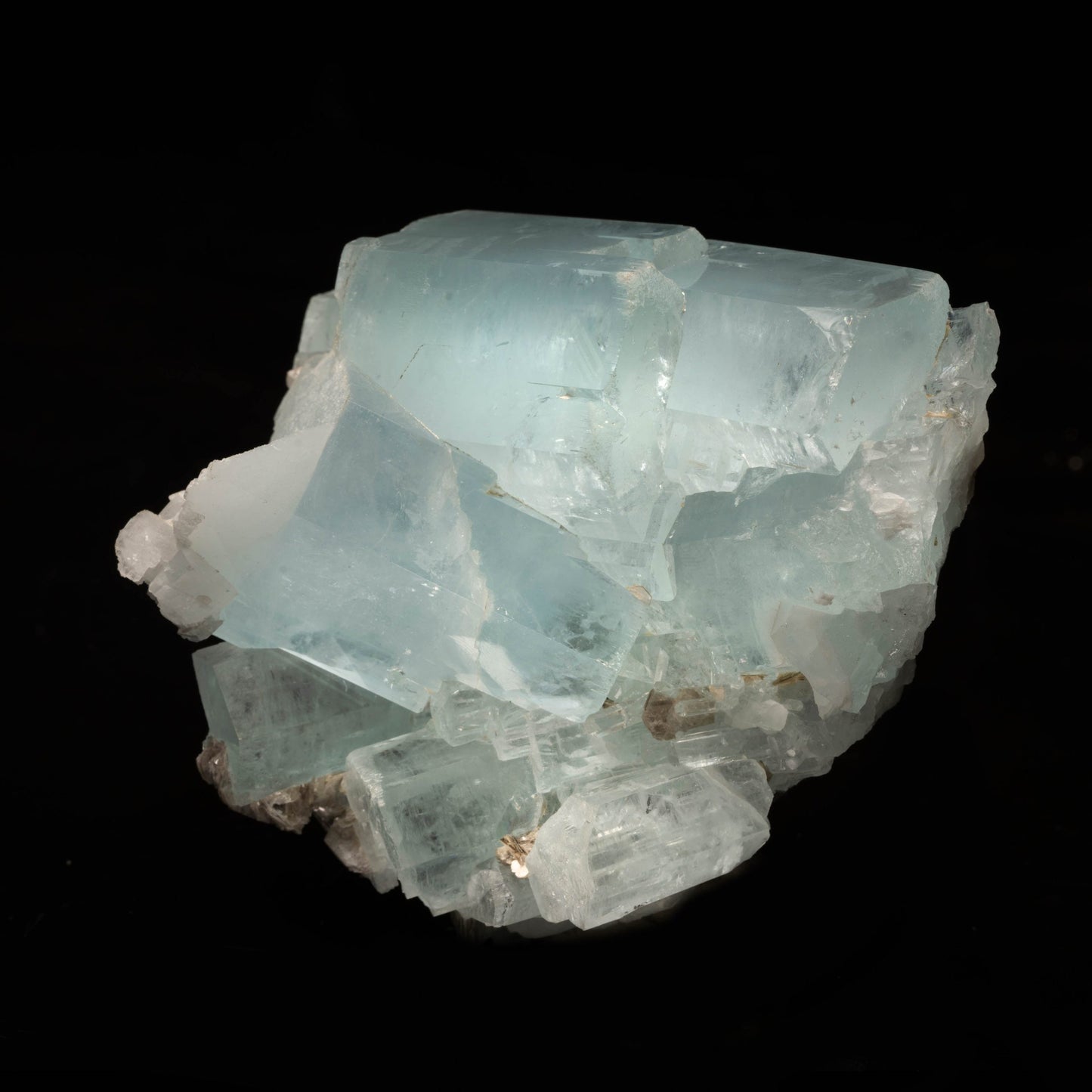 Double Terminated Aquamarine Cluster with Muscovite // 1.66 Lb.
