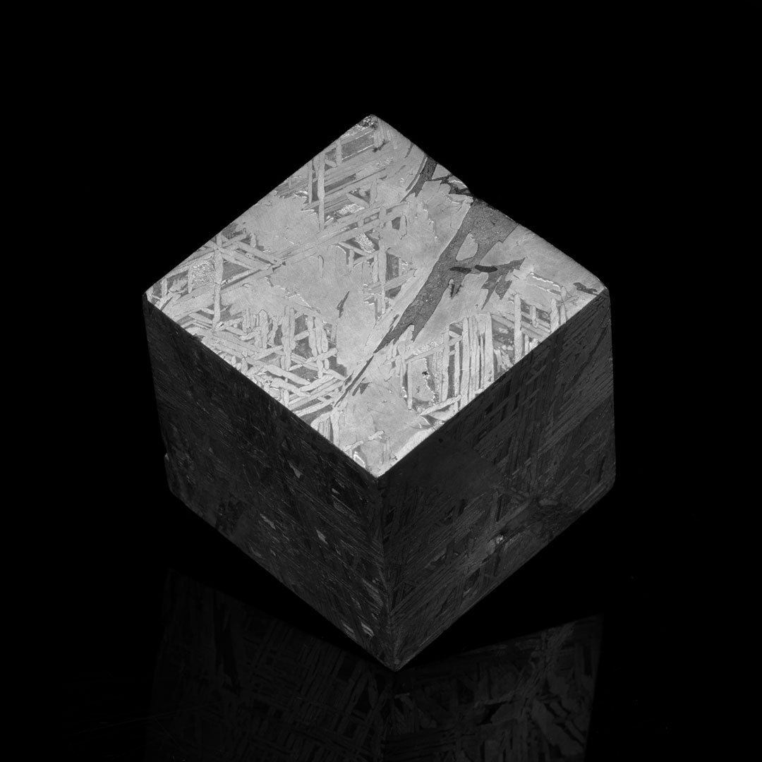 Muonionalusta Meteorite Cube // 2" Diameter
