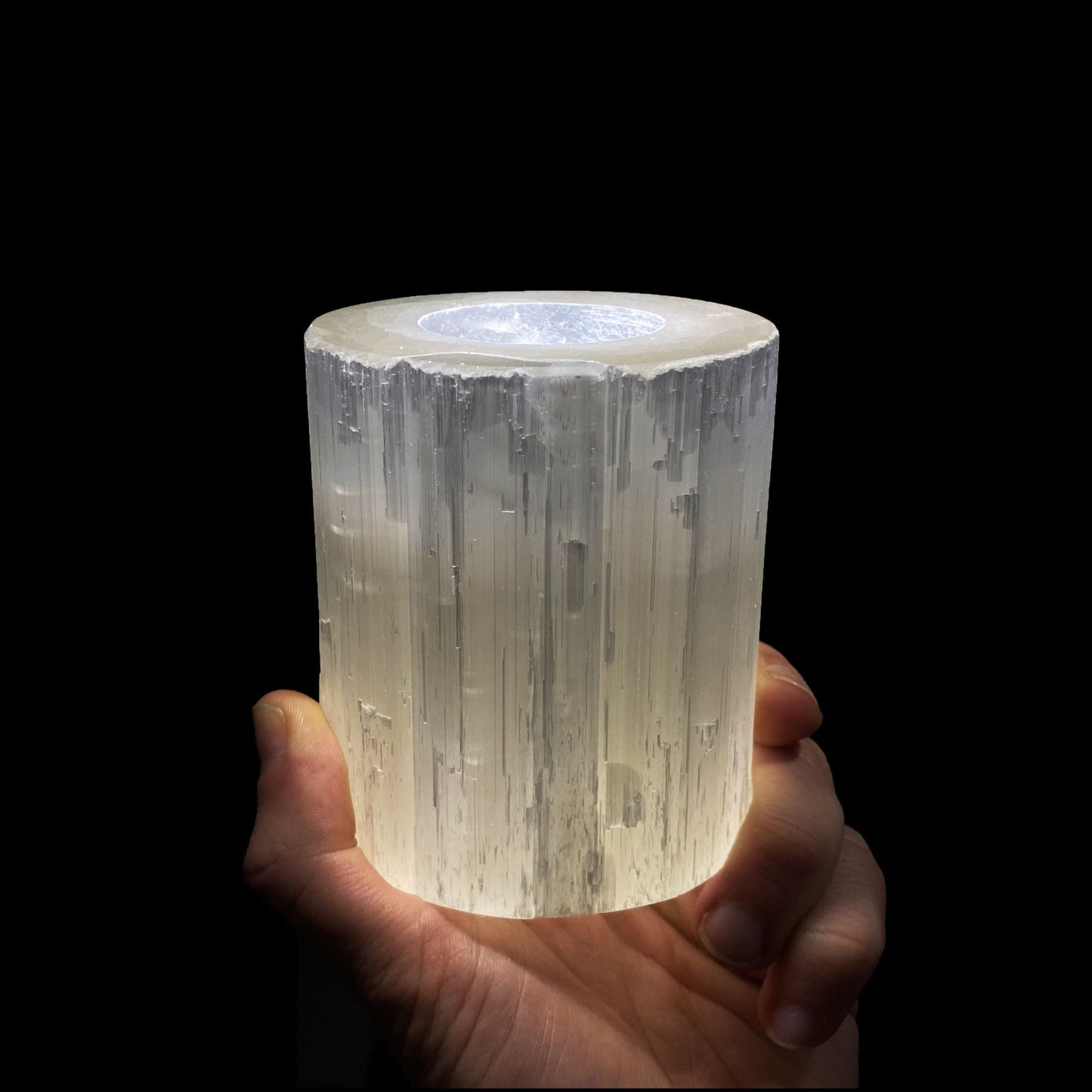 Selenite Candle Holder - Astro West