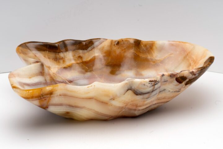Banded Onyx Freeform Bowl // 8 Lb.