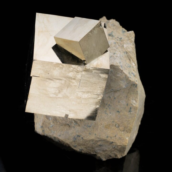 Spanish Pyrite Cubes on Basalt Matrix // 1.54 Lb.