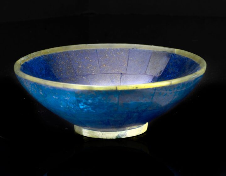 Handcrafted Jade and Lapis Lazuli Bowl