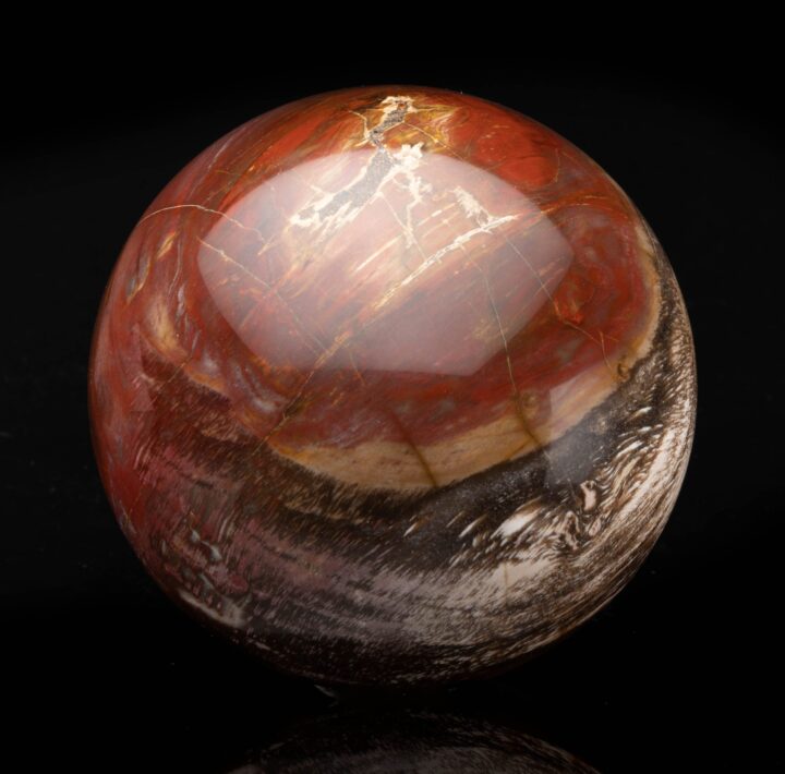 Hand-Carved Petrified Wood Sphere From Arizona // 3.20 Lb. - Image 3