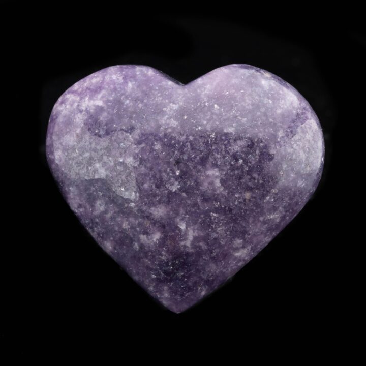 Hand-Carved Lepidolite Heart // 85 Grams