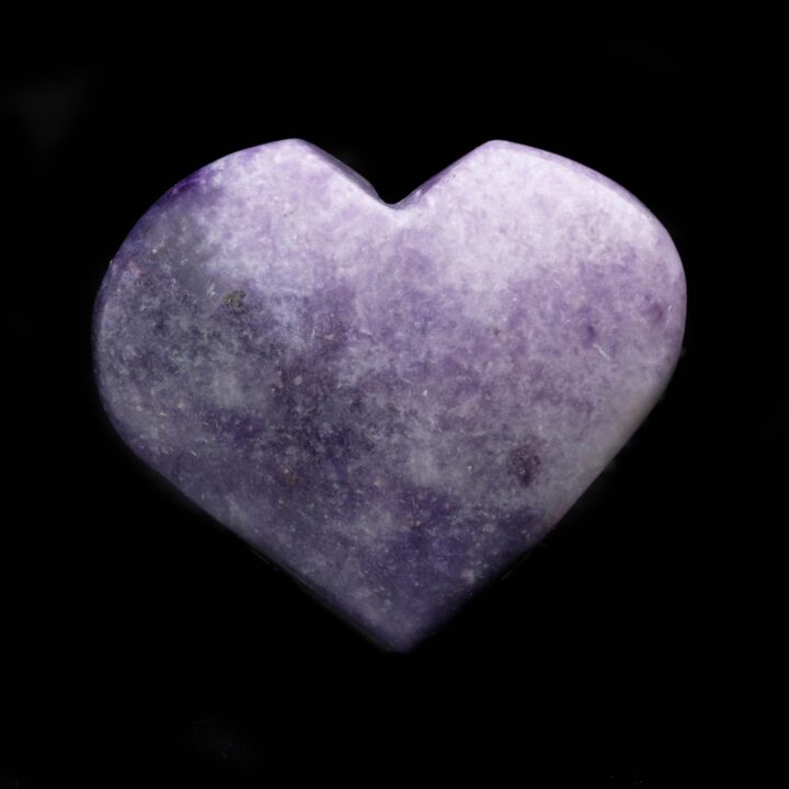Hand-Carved Lepidolite Heart // 62 Grams