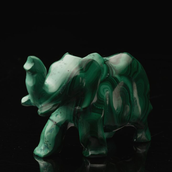 Malachite Carving – Elephant // 365 Grams