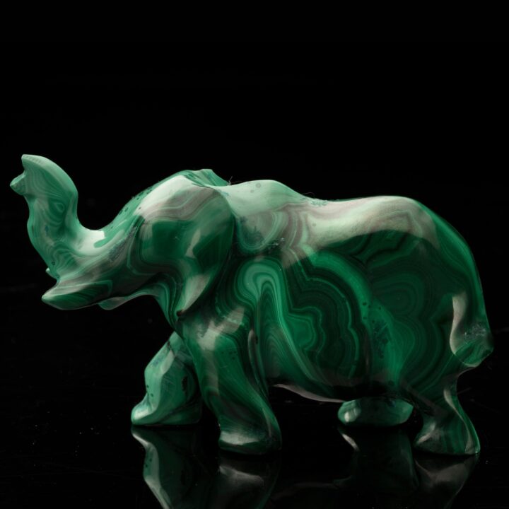 Malachite Carving – Elephant // 365 Grams - Image 2