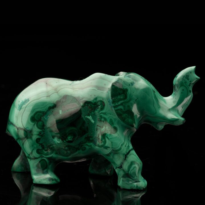 Malachite Carving – Elephant // 365 Grams - Image 3
