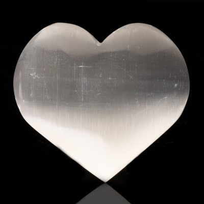 Genuine Hand‑Carved Selenite Heart – Natural Calming Crystal