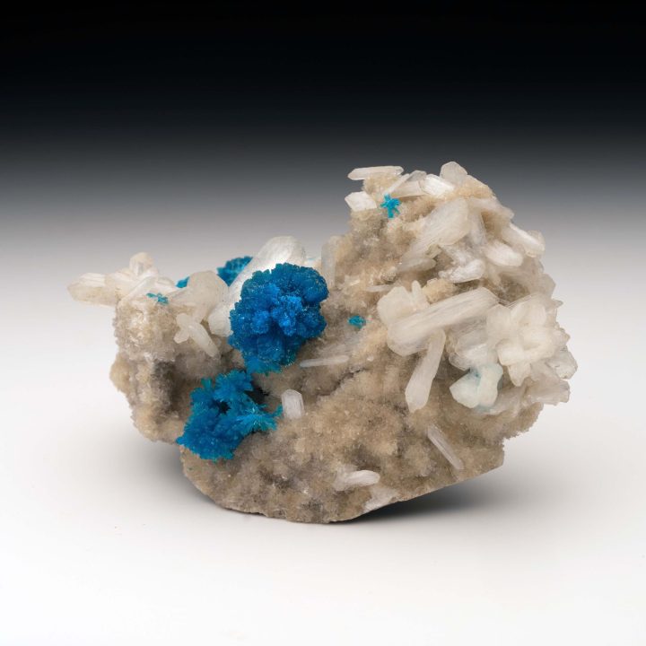 Cavansite crystals on Stilbite matrix – India