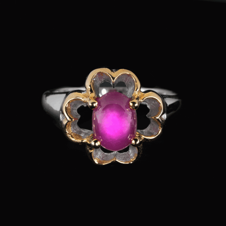 Ruby Clover Ring