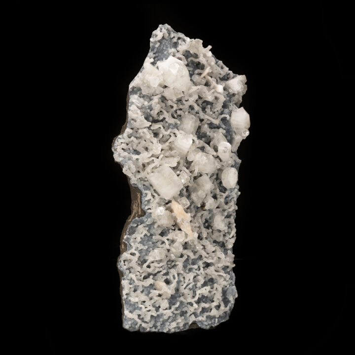 Apophyllite and Stilbite on Chalcedony and Chalcedony Stalactites From India - Image 2
