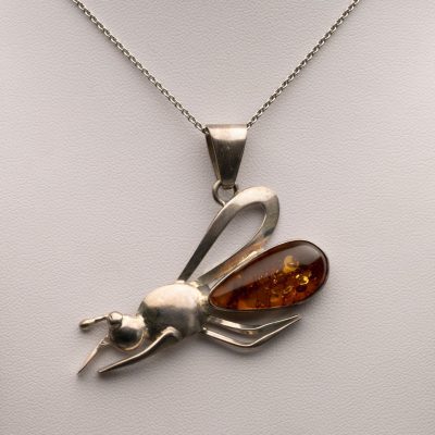 Amber Wasp Pendant