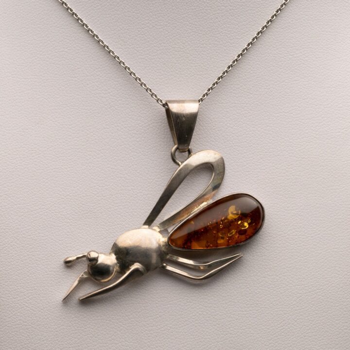 Amber Wasp Pendant