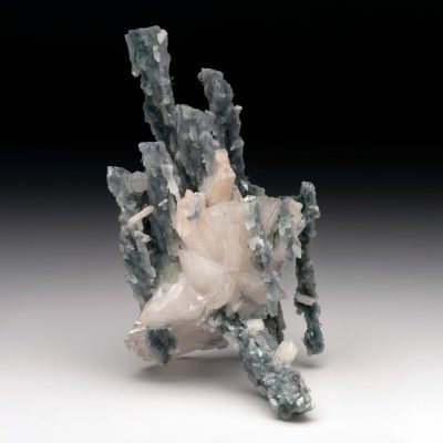 Heulandite with Chalcedony Stalactites