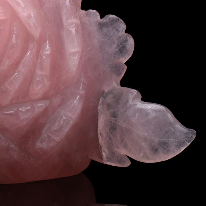 Hand Carved Brazilian Rose Quartz Flower of Love and Harmony