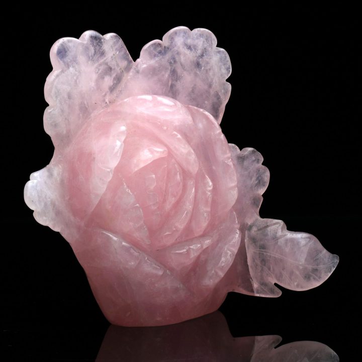 Hand Carved Brazilian Rose Quartz Flower of Love and Harmony
