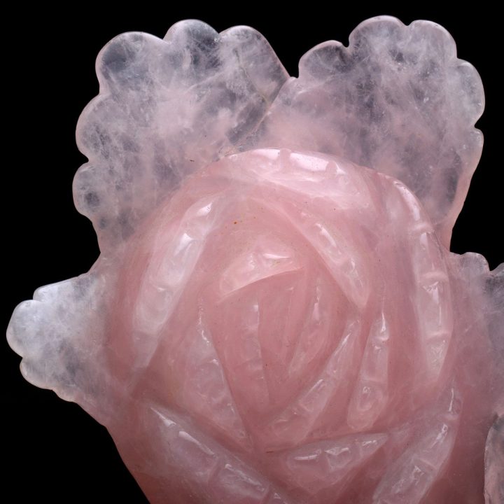 Hand Carved Brazilian Rose Quartz Flower of Love and Harmony