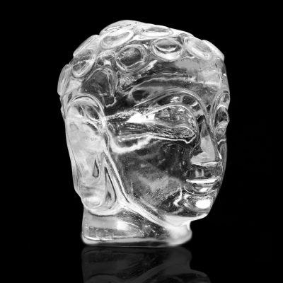 Genuine White Sapphire Buddha Head from India – 1,275 Carats