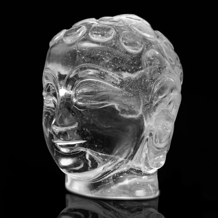 Genuine White Sapphire Buddha Head from India – 1,275 Carats