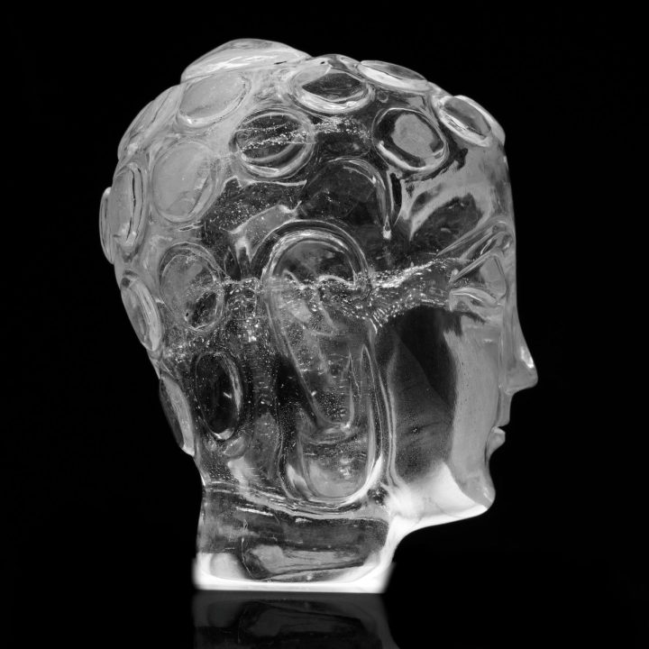 Genuine White Sapphire Buddha Head from India – 1,275 Carats