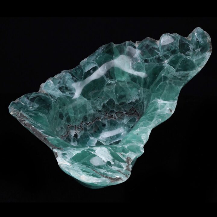Hand-Carved Green Fluorite Freeform Bowl - Image 2