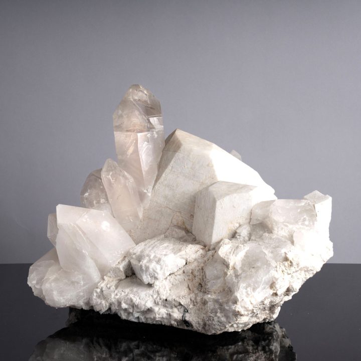 Quartz on Feldspar – Natural Crystal Cluster from Pakistan
