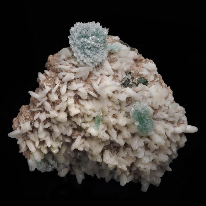 Green Apophyllite on Stilbite